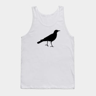 Starling Bird Silhouette Black Bird Tank Top